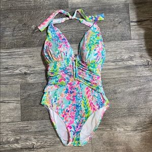 Lilly Pulitzer Catch Wave Lanai swimsuit sz 4